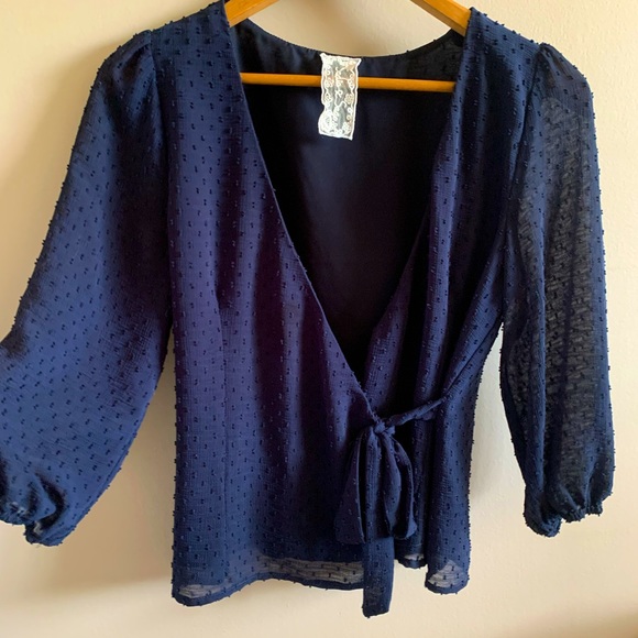 Navy Point D’esprit top - Picture 3 of 4